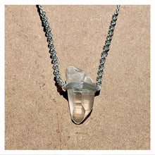 Load image into Gallery viewer, Clear Quartz Necklace on Silver