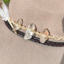 Load image into Gallery viewer, Hat Band Clear Quartz on Cream