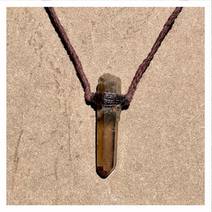 Smokey Quartz on Brown Hemp