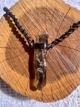 Load image into Gallery viewer, Smokey Quartz Necklace on Brown