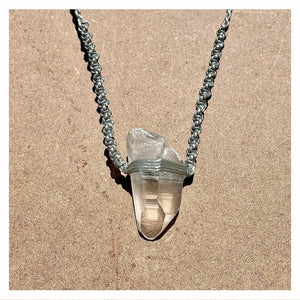 Clear Quartz Necklace on Silver