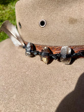 Load image into Gallery viewer, Hat Band Smokey Quartz &amp; Citrine on Black
