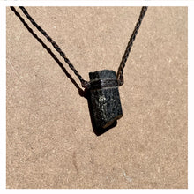 Load image into Gallery viewer, Black Tourmaline Necklace on Brown