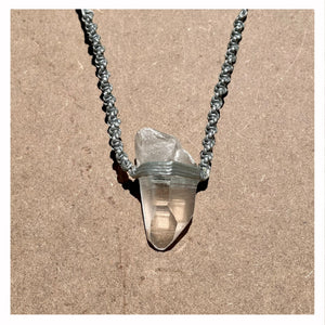 Clear Quartz Necklace on Silver