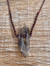 Load image into Gallery viewer, Smokey Quartz Necklace on Brown