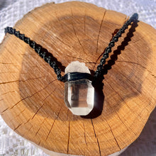 Load image into Gallery viewer, Clear Quartz Necklace on Black