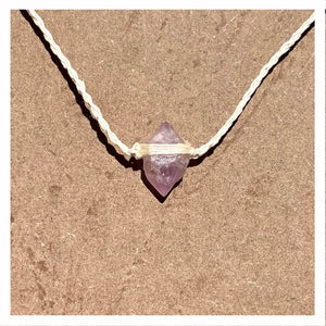 Amethyst Choker on Hemp