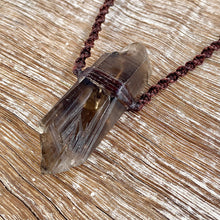 Load image into Gallery viewer, Smokey Quartz Necklace on Brown