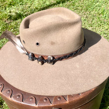 Load image into Gallery viewer, Hat Band Smokey Quartz &amp; Citrine on Black