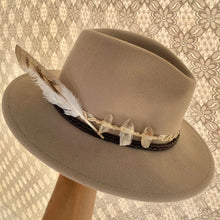 Load image into Gallery viewer, Hat Band Clear Quartz on Cream