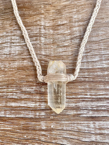 Citrine Necklace/Choker on Hemp