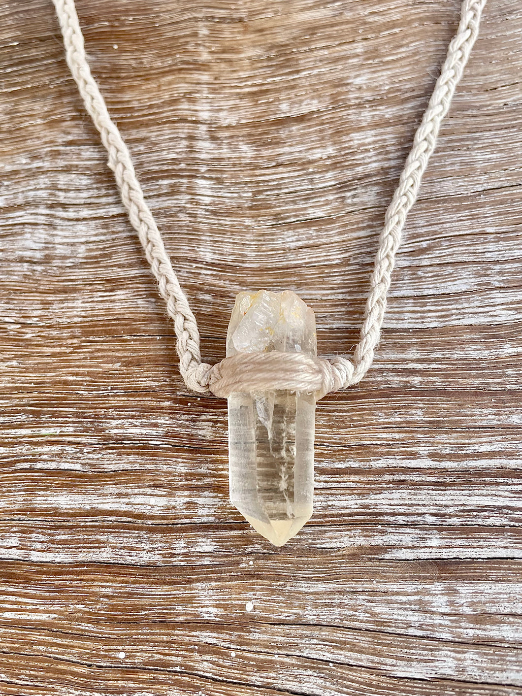 Citrine Necklace/Choker on Hemp