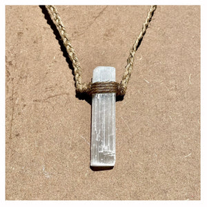 Selenite on Hemp Necklace