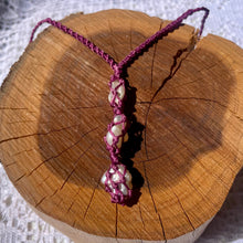 Load image into Gallery viewer, Pearl Trio Necklace on Purple