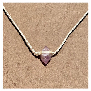 Amethyst Choker on Hemp