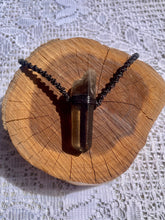 Load image into Gallery viewer, Smokey Quartz Necklace on Brown