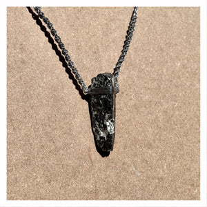 Black Tourmaline Necklace on Silver