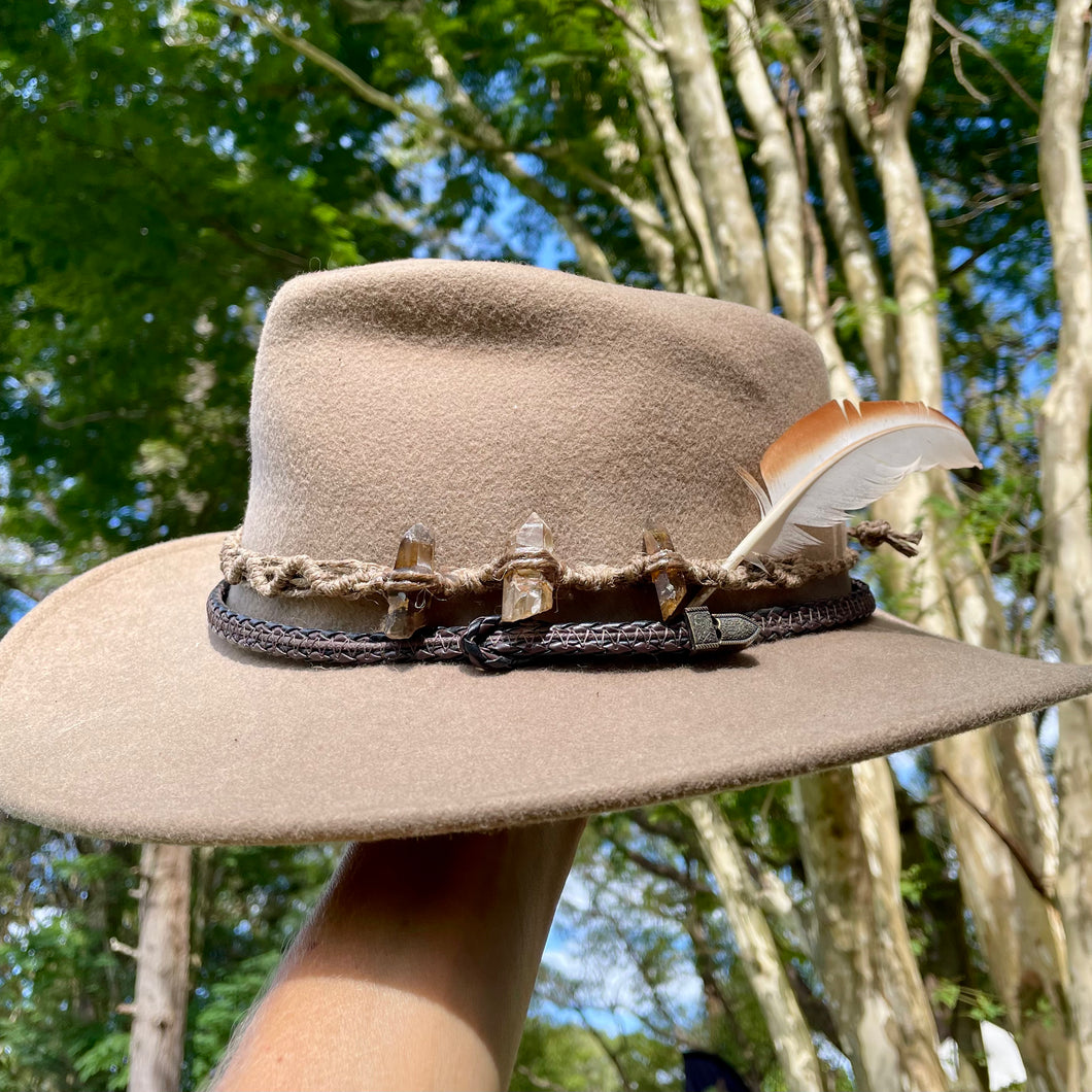 Hat Band Citrine on Hemp