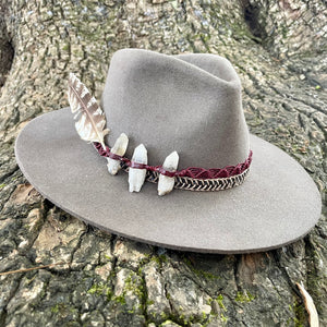 Hat Band Quartz on Burgundy