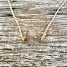 Load image into Gallery viewer, Clear Quartz Choker on Hemp