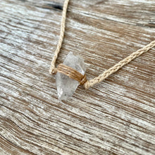 Load image into Gallery viewer, Clear Quartz Choker on Hemp