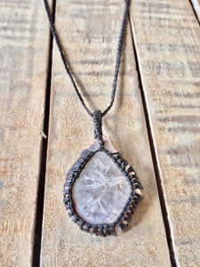 Clear Quartz ‘Seer Stone’, Necklace