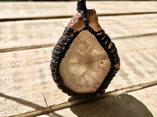 Clear Quartz ‘Seer Stone’, Necklace